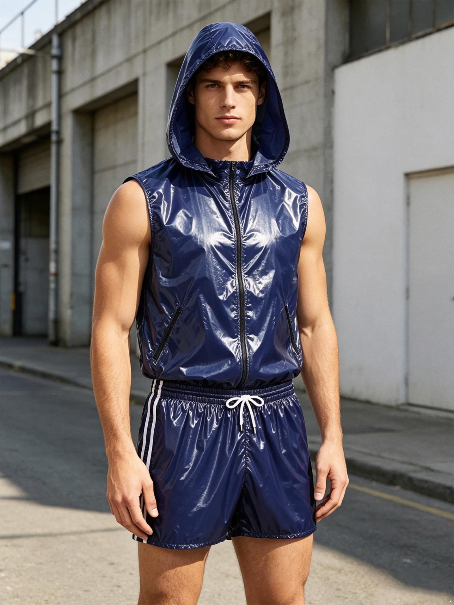 Hombre Conjunto Sudaderas Con Capucha Hombres Suéter Top Deportivo