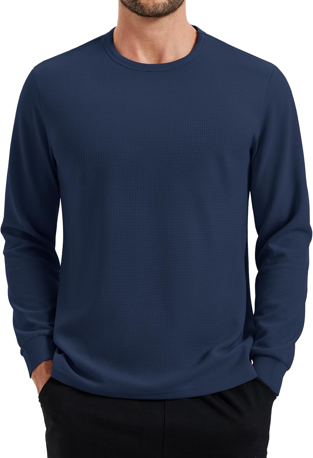 MAGCOMSEN Men's Thermal Shirts Long Sleeve Waffle Underwear Top Cold Weather Base Layer Winter Warm Undershirts
