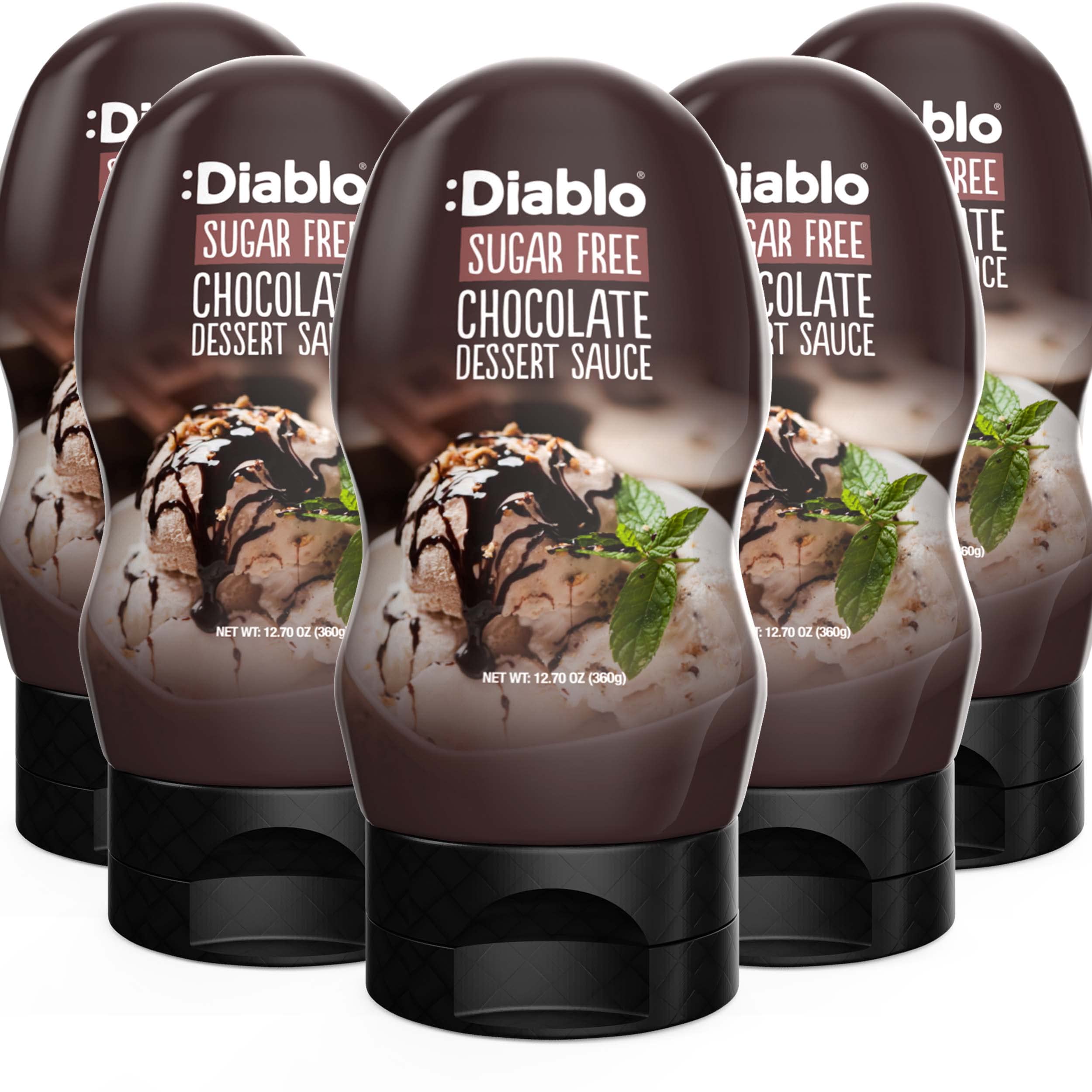 Diablo Chocolate Dessert Sauce | Sugar Free | Gluten Free | Diabetic Friendly | Hamper Available - Perfect for Gifting | 360g