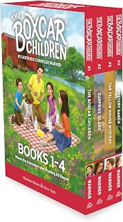 Boxcar Children Mysteries Boxed Set Books 1-4 by Gertrude Chandler Warner - Classic Kids Adventure Chapter Books