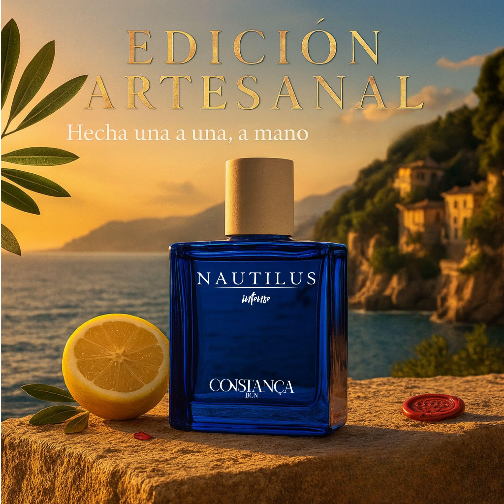 NAUTILUS INTENSE Perfume Hombre Artesanal 100 ml Eau de Parfum Natural Spray con Notas Marinas y Ozónicas Larga Duración Con Ámbar y Almizcle