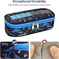 Vista 6 de Estuche para lápices Bagseri para niños - Bonito estuche para lápices para niños, estuche organizador de lápices de gran capacidad para estudiantes