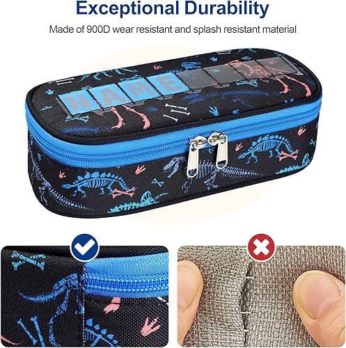 Miniatura 6 de Bagseri Estuche para lápices para niños, bonito estuche para niños, organizador de gran capacidad para suministros de oficina escolar, bolsa para