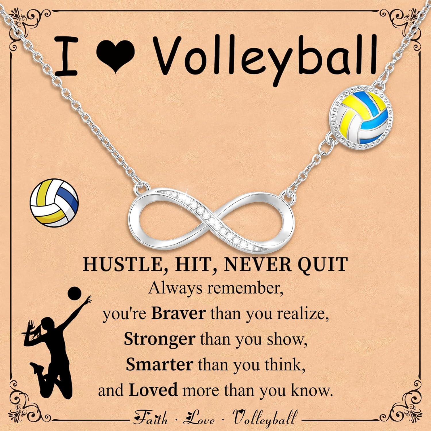 Softball/Football/Volleyball/Soccer/Basketball Necklace for Girls,Sports Accessories Jewelry Gifts for Teen Girls Players Fan Coach Team