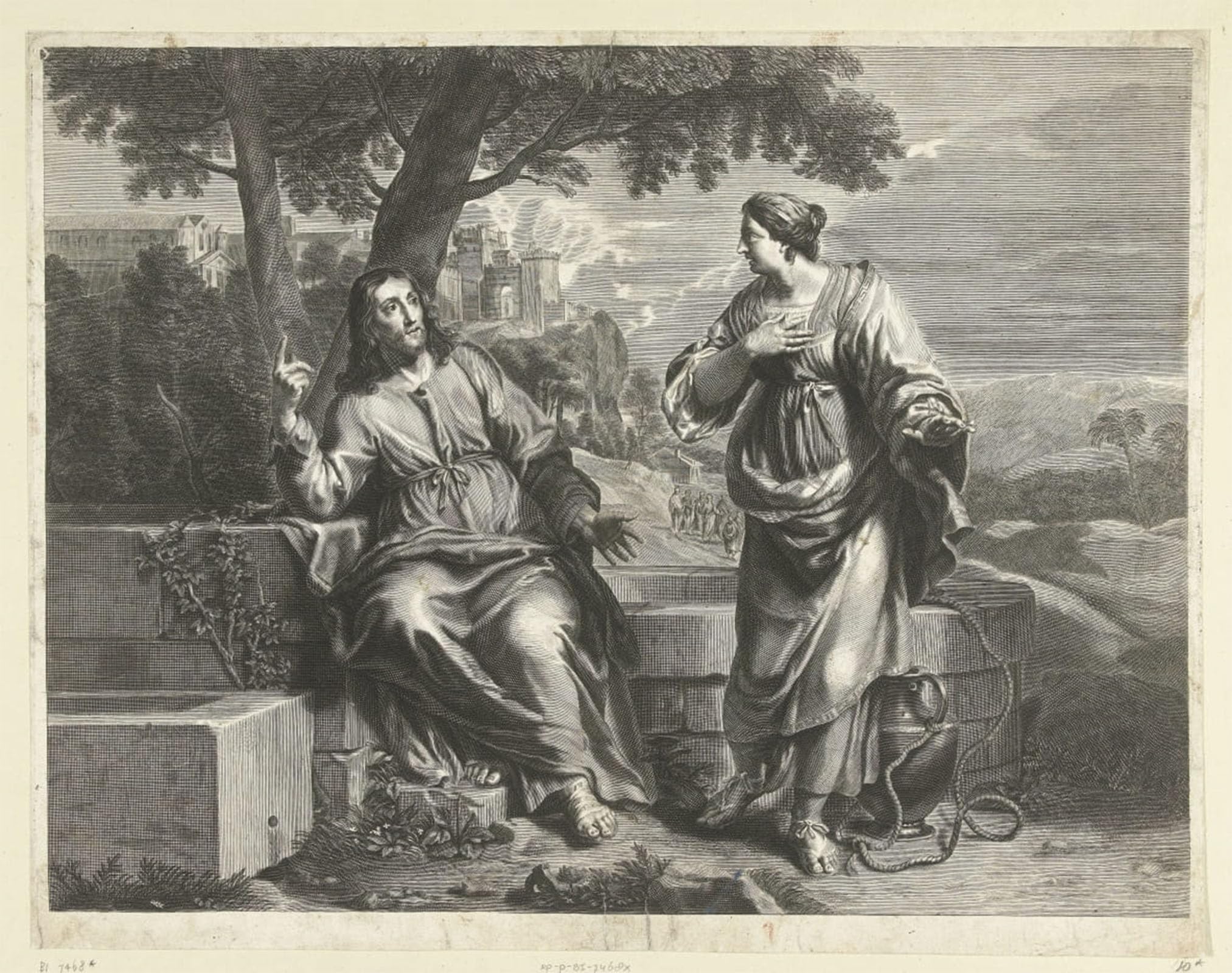 RZHRHJES Abstract Painting Poster Art Print Canvas Print Poster Christ and the Samaritan Woman by Famous Artist Landscape Canvas Painting for Home Decor 60x90cm