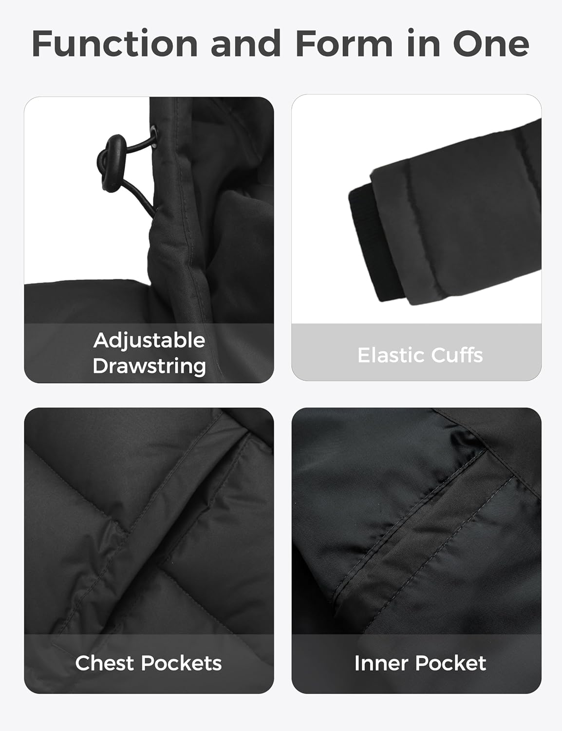 wantdo Men's Thicken Puffer Jacket Padded Waterproof Warm Winter Coat with Hood - Image 7