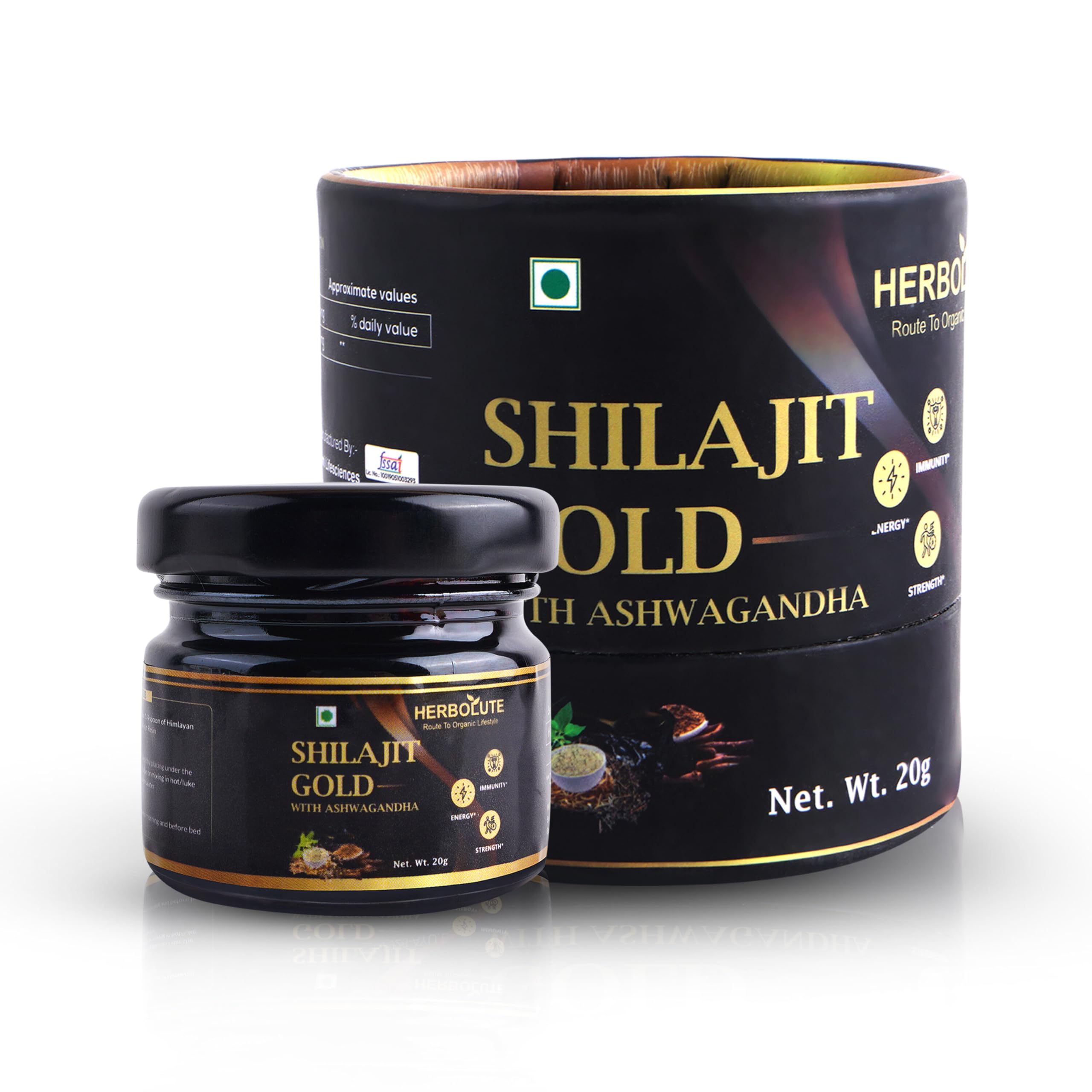 Herbolute Original Shilajit 24K Gold Resin With Ashwagandha -20g, Lab-Tested Shilajit Resin (20 Gram) (B0CTY7ZRNR) Amazon Price History, Amazon Price Tracker