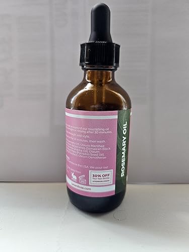 Miniatura 12 de Leven Rose Aceite orgánico de romero para el crecimiento del cabello con ricino, romero, menta, jojoba, argán, semillas de calabaza, extracto de