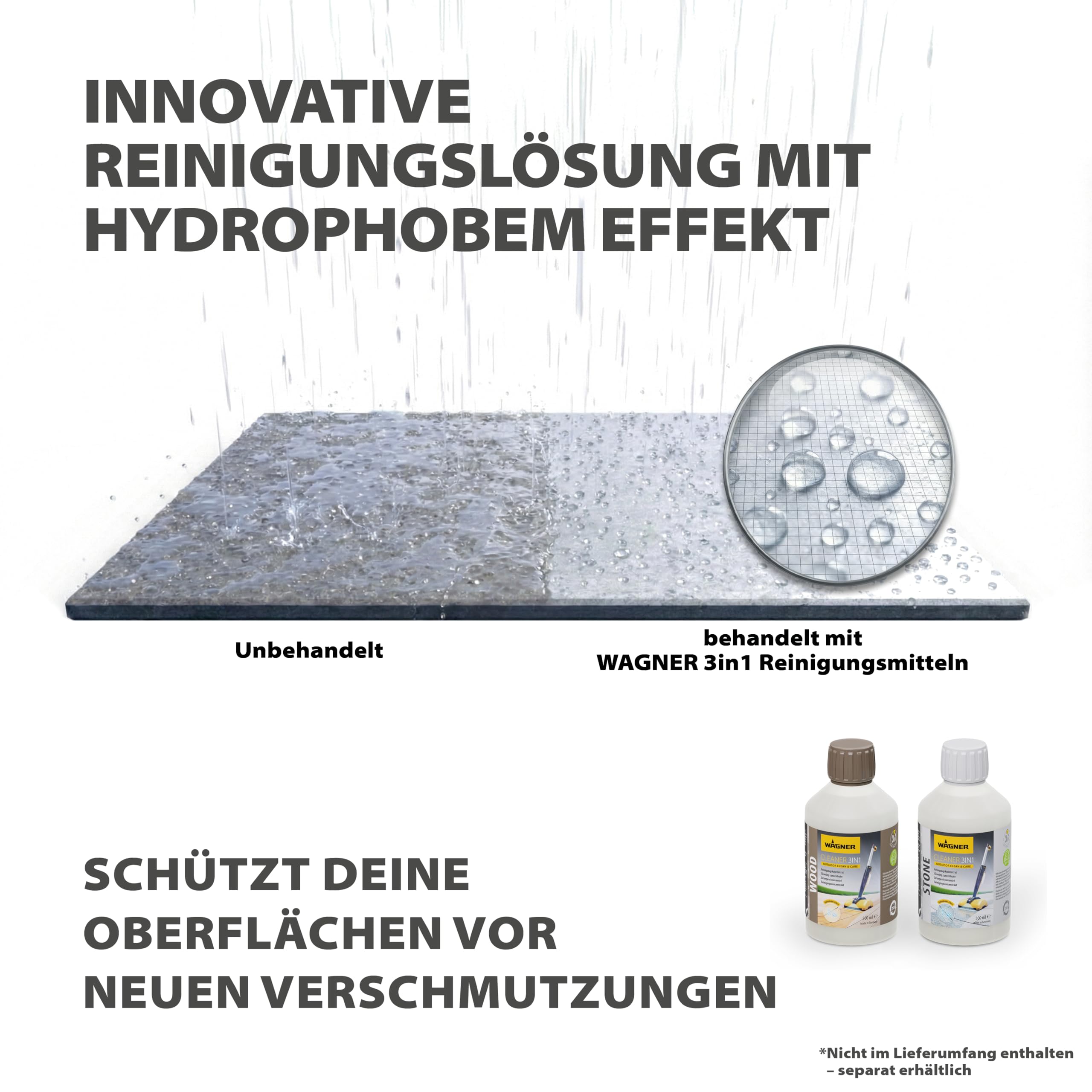 WAGNER Multifunktions-Terrassenreiniger Levaro Powerbrush 18V (Akku und Ladegerät sind nicht im Lieferumfang enthalten) - für die unkomplizierte Unterhaltsreinigung von Außenbereichen