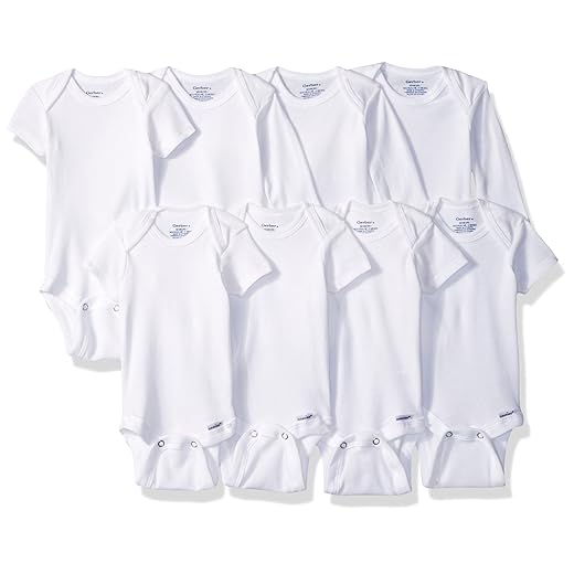 Gerber unisex-baby 8-pack Short Sleeve Onesies Bodysuits