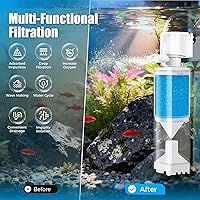 Vista 2 de Aquarium Filter, Internal Fish Tank Filters for 10-20 Gallon Aquariums, Adjustable Flow & Wavemaker, Isolate Impurities, Ultra-Quiet Water