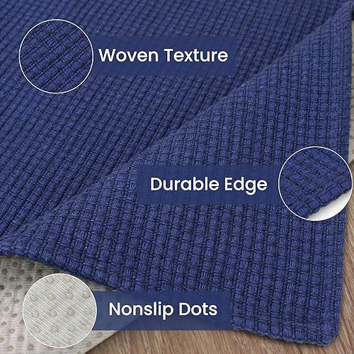 Miniatura 134 de IOHOUZE Alfombra lavable de 4 x 6 pies con parte trasera de goma antideslizante tejida para interiores y exteriores, alfombra para entrada