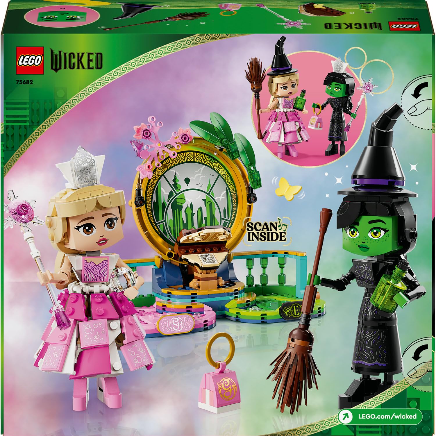 LEGO Wicked Elphaba ve Glinda Figürleri 75682-10 Yaş ve Üzeri Çocuklar için Fantastik Oyuncak Yapım Seti (558 Parça)