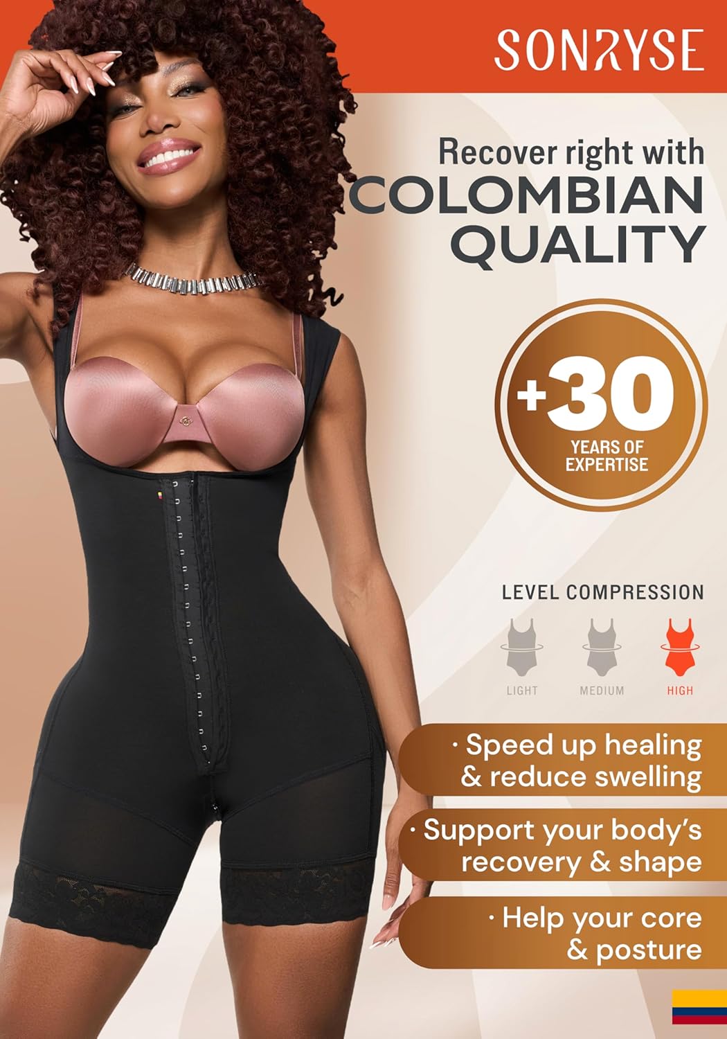 Sonryse Tummy Tuck Compression Garment for Women Fajas Colombianas Reductoras y Moldeadoras Stage 2 Faja - Image 2