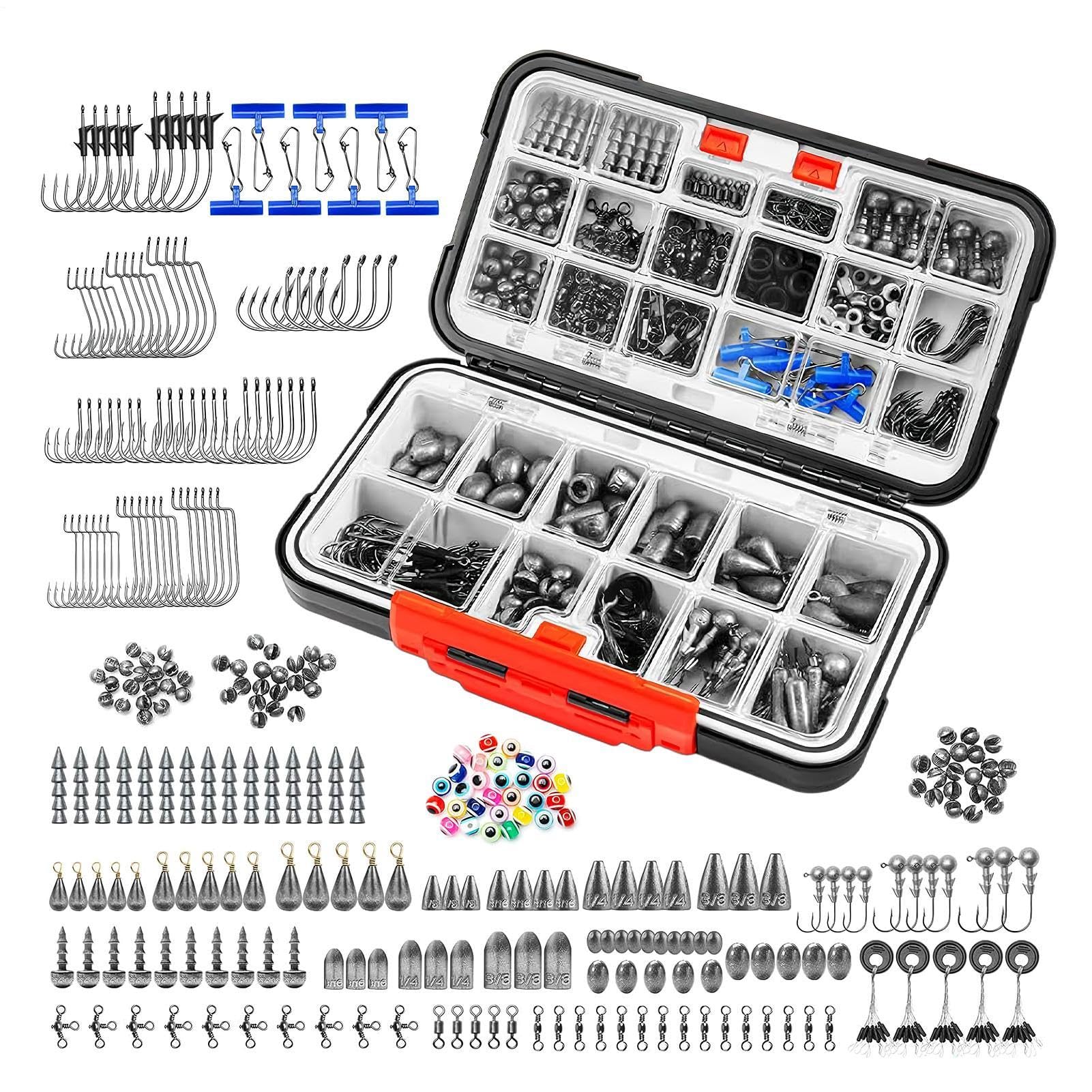 Generico Kit Da Pesca Ami E Attrezzi Per Trota | Kit per Acqua Salata Per Trota Crappie Persico Pesce Gatto Kayak Attività All'Aperto Campeggio Trekking