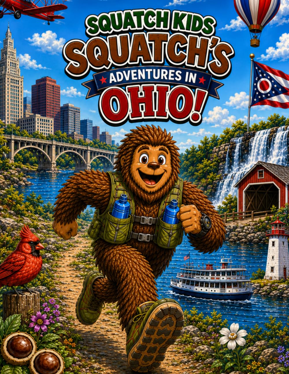 Squatch Kids: Squatch's adventures in Ohio!: A Coloring and Activity Book for Explorers! (The Squatch Kids 50 States Adventure Series)