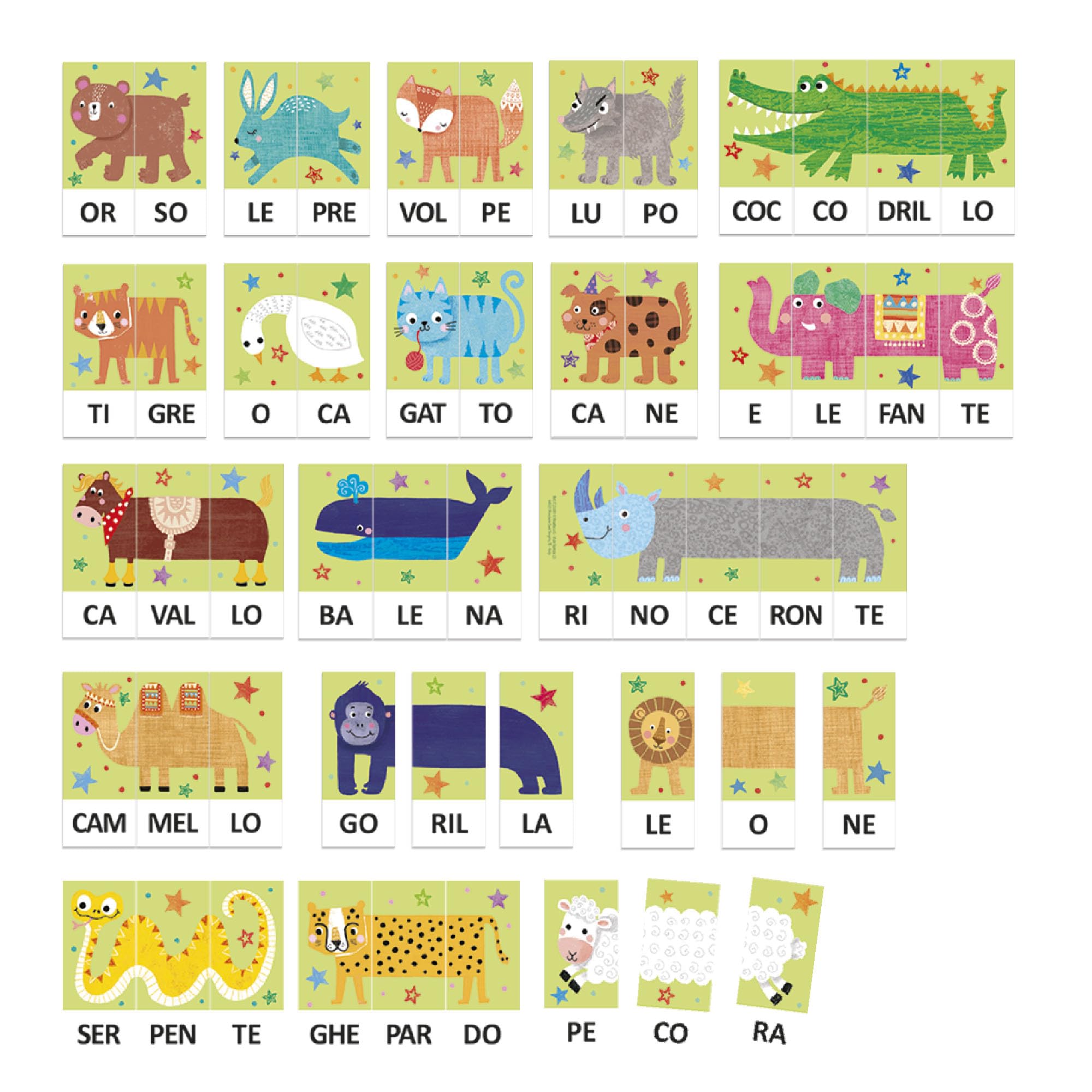 HEADU - Fantasillabe - Gioca con le Sillabe e Crea Animali Fantastici | Gioco Educativo 3 4 5 6 Anni, Imparare a Leggere, Giochi Lettura Bambini, Idea Regalo Compleanno Bambini Piccoli, Made in Italy
