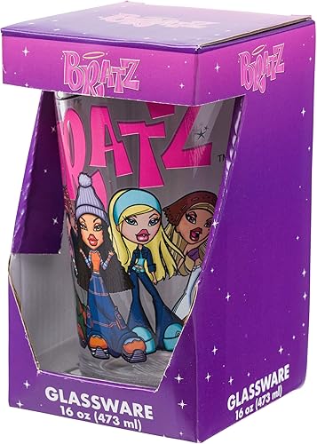 Miniatura 3 de Silver Buffalo Muñecas Bratz con vidrio de pinta Cloe, Yasmin, Jade y Sasha, 16 onzas