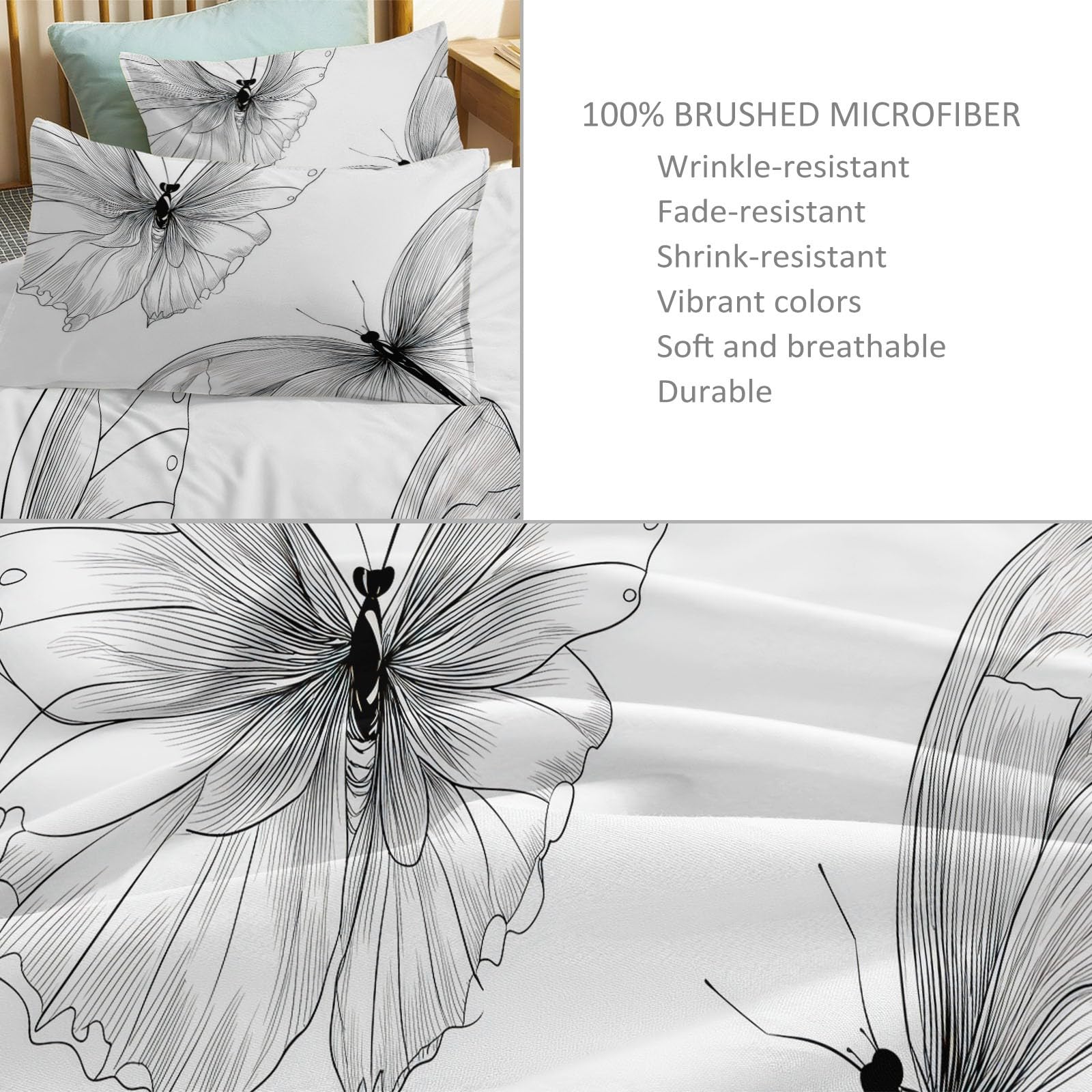 Poszwa na kołdrę Minimalizm Arc Lines Art 100% dwustronna mikrofibra, miękka i wygodna pościel 90 x 190 cm, pościel dla dzieci, chłopców, dziewcząt, z białym zamkiem błyskawicznym