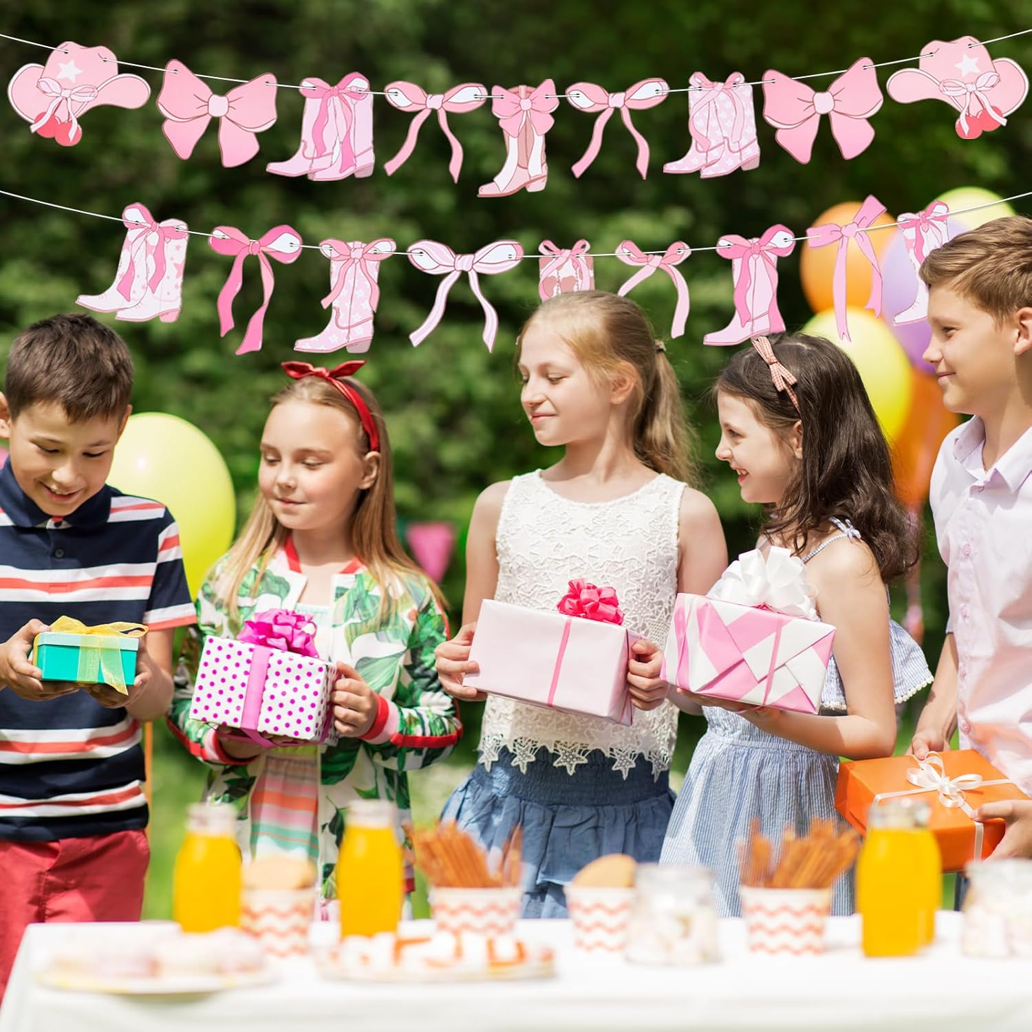 Coquette Cowgirl Boot Banner Western Party Wall Decor,Pink Cowgirl Birthday Decoration for Boots or Bows Gender Reveal, Baby Shower Western Theme Parties - Image 6