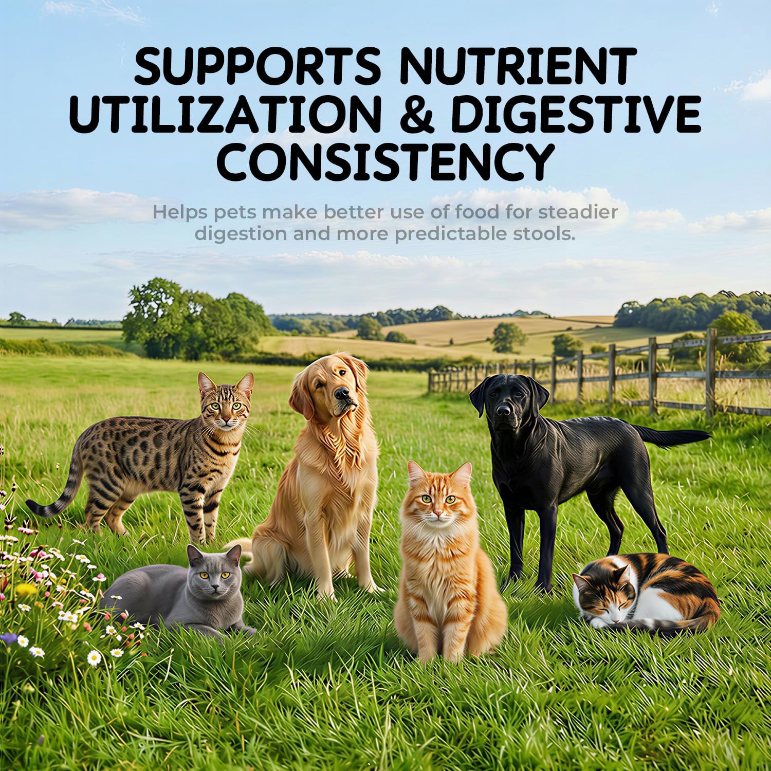 Pancreatic Enzymes Powder for Dogs & Cats, Pancreatin Digestive Enzyme Supplement for EPI Support, Helps Maintain Digestion, Stool Consistency & Healthy Weight – 2 oz