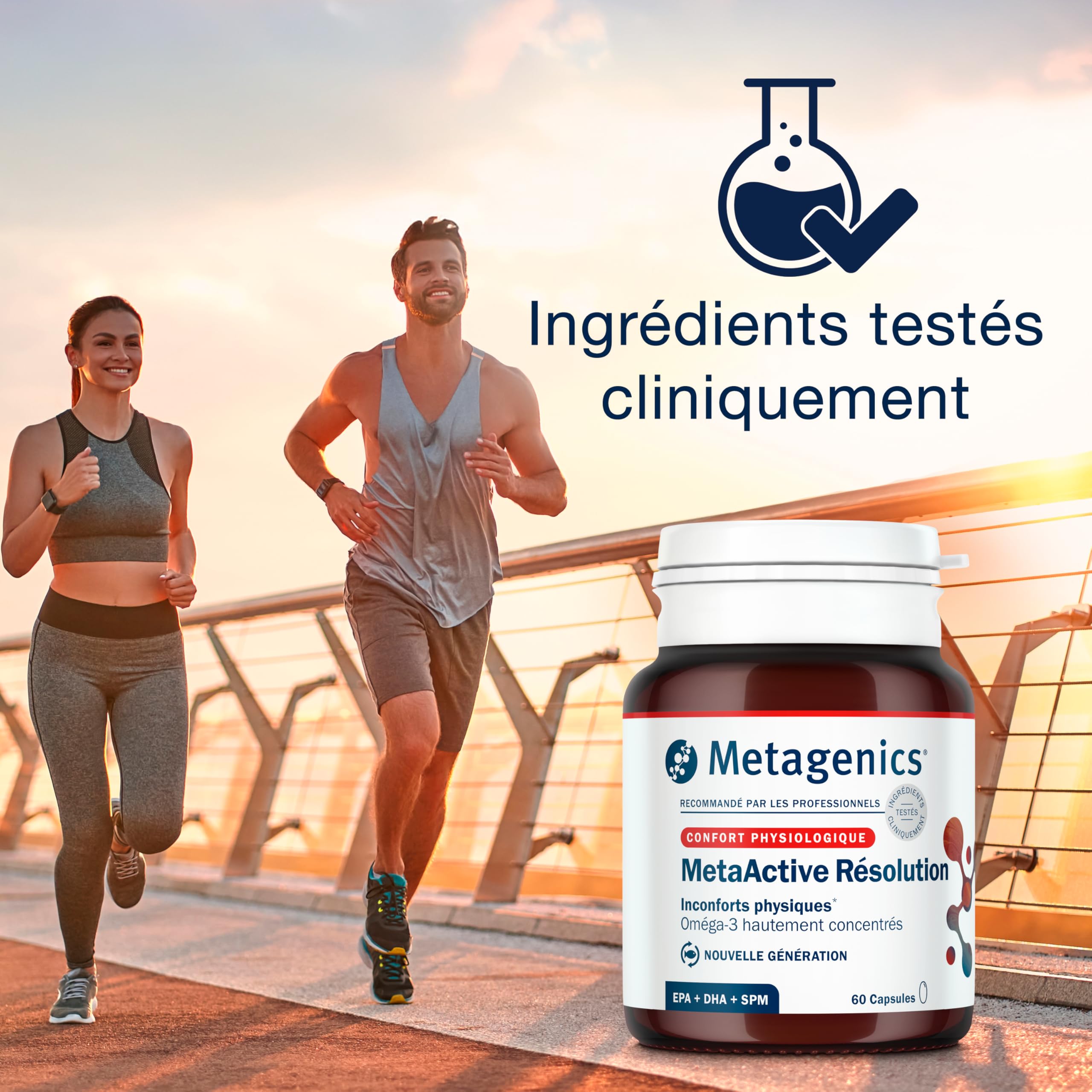 Metagenics MetaActive Résolution, Oméga-3 EPA/DHA SPM, 60 Gélules | Huile de poisson riche en EPA et DHA. Les oméga-3 EPA et DHA contribuent à une fonction cardiaque normale.