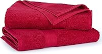 Vista 3 de Ample Decor Toalla de mano de baño de 18 x 28 pulgadas, 21.16 ozm, 100% algodón, suave y absorbente, 2 piezas, color rojo