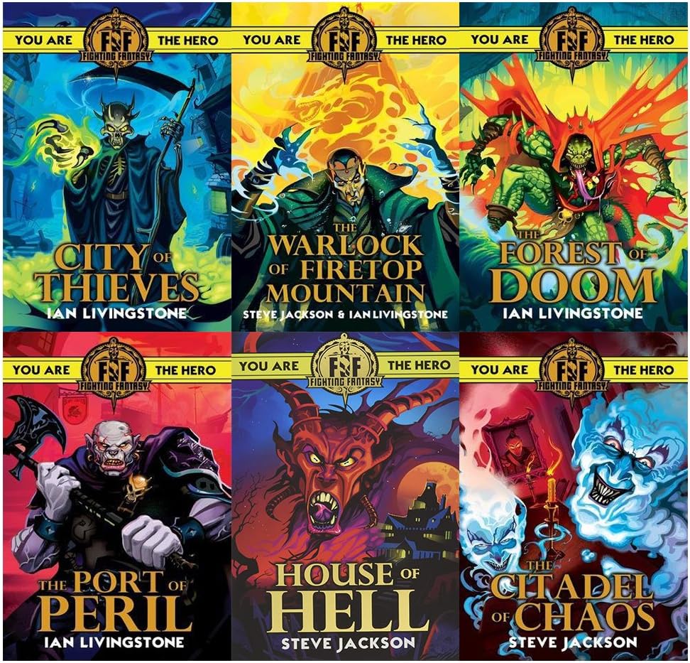 Ian livingstone fighting fantasy series 1 and 2 :6 books collection set Paperback