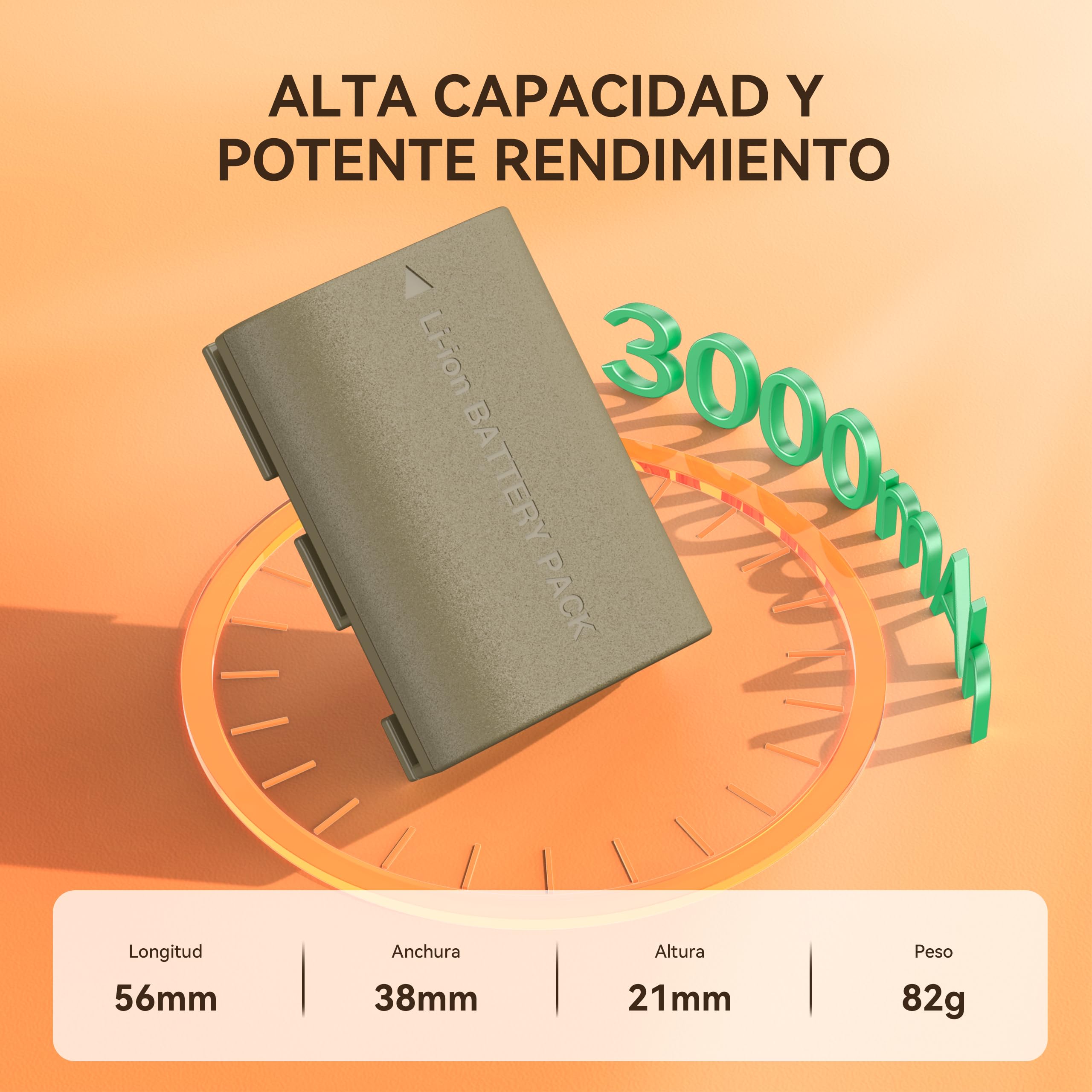 LP-E6 Batterie de Rechange (2 x 3000 mAh) et Chargeur Smart LED Dual USB pour Canon LP-E6, LP-E6N et Canon EOS 5D Mark II/III/IV, 5DS, 5DS R, 6D, 7D, 7D Mark II, 60D, 70D, 80D et Plus (Noir)