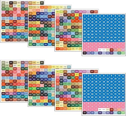 Amazon.com: DQDEDIAN Color Number Stickers, 447 Labels for Diamond ...