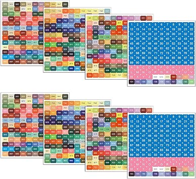 Color Number Stickers, 447 Labels for Diamond Painting Storage Box, Rectangle with Number Stickers for Diamond Painting Organizer Case 2 Set