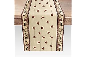 Country Primitive Rustic Linen Dining Western Home Decor Table Runner