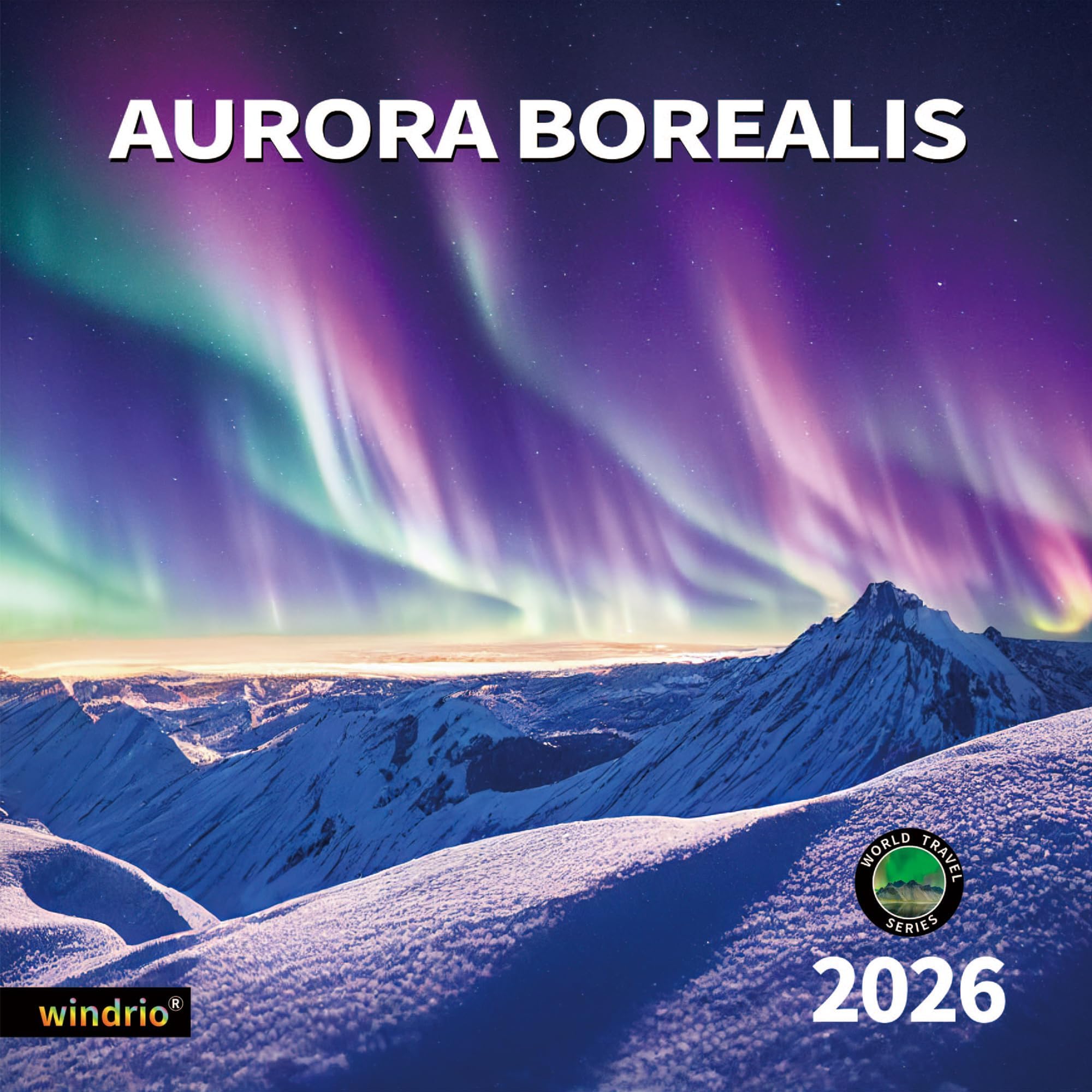 windrio 2025 Wall Calendar,Calendar 2025, November 2024 - December 2025, Wall Calendar Aurora, 12" x 24" Opened,Full Page Months Thick & Sturdy Paper for Gift Perfect Calendar Organizing & Planning