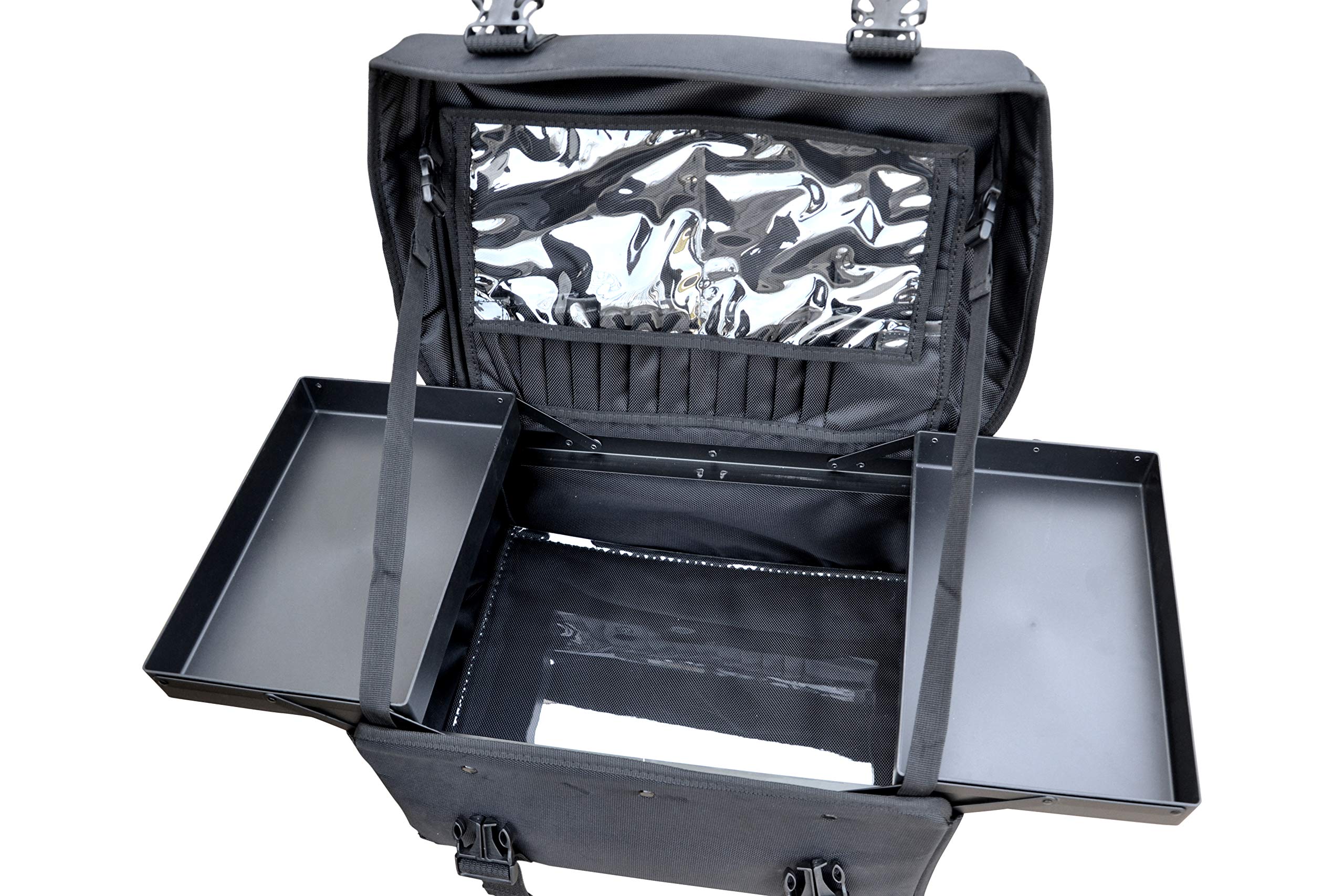 PETRA Valigia Beauty Case Trolley Professionale per Trucco, Make Up ed Estetista - Portatile e Capiente (Nero)
