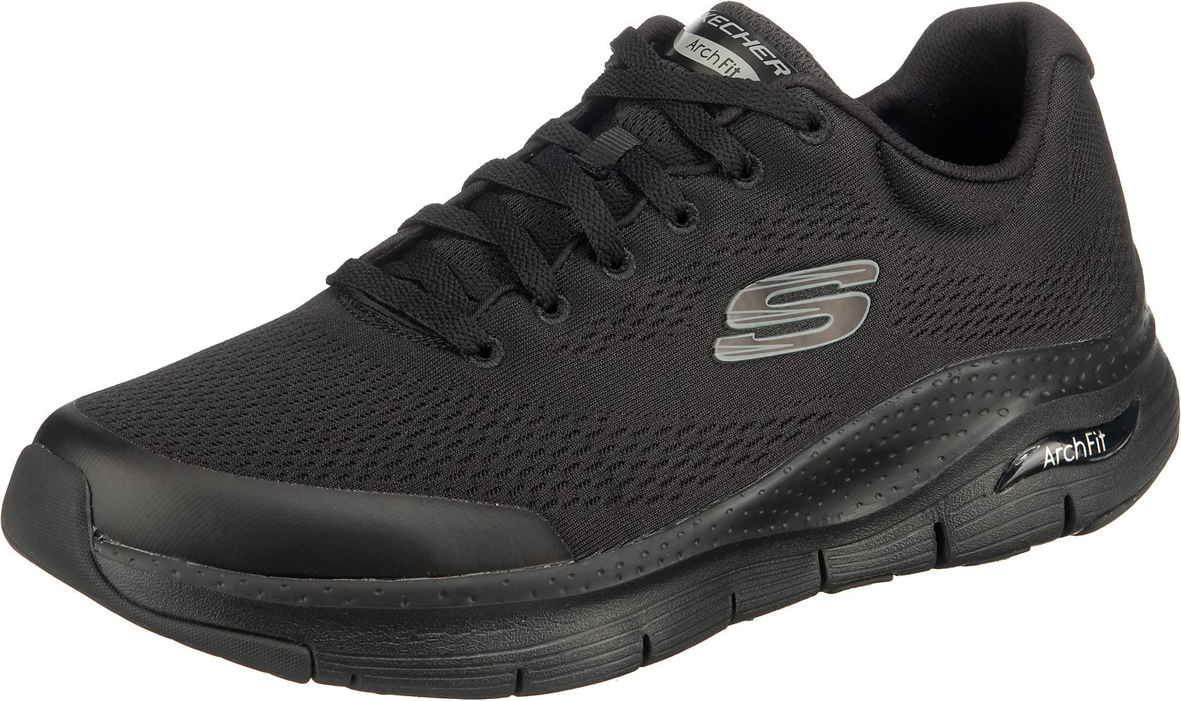 Skechers Men's Arch Fit Sneaker,Black Textile/Synthetic/Trim,6.5 UK