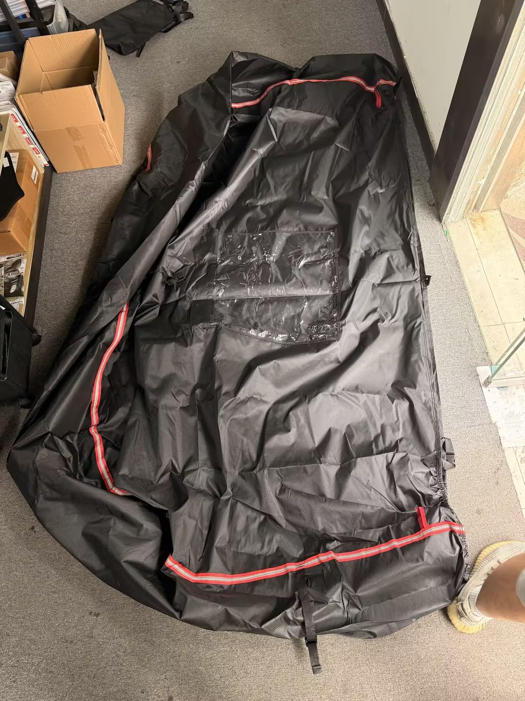 OlaVeg Bike Cover Waterproof for Motorhome (900D Dual Row Texture, for 2 bikes)