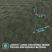 Vista 3 de YEMYHOM Funda elástica de 4 piezas para silla reclinable de jacquard con bolsillo lateral, antideslizante, ajustable, protector de muebles con parte