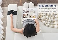 Vista 4 de Soporte para tazas de sofá, Elimiko, soporte de silicona para bebidas con soporte grande mejorado, para Negro