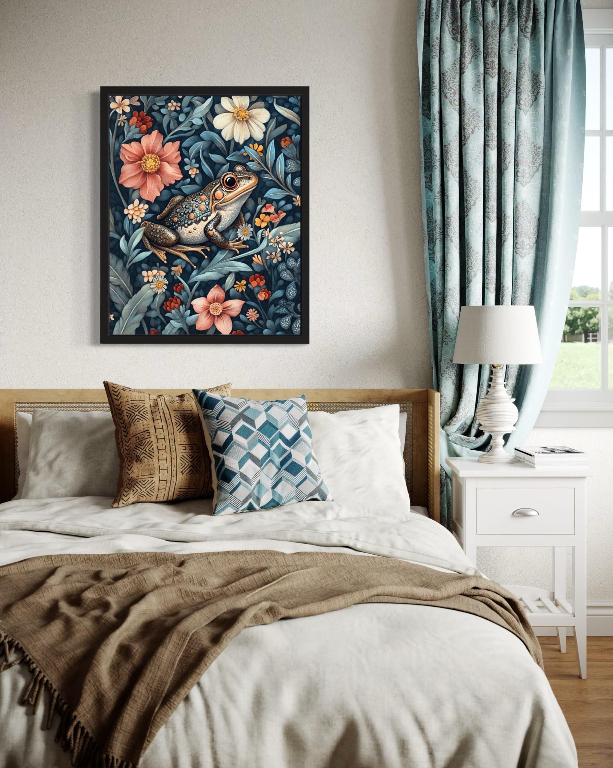 Amazon.com: Frog Art Print Poster, William Morris Style Retro Mid
