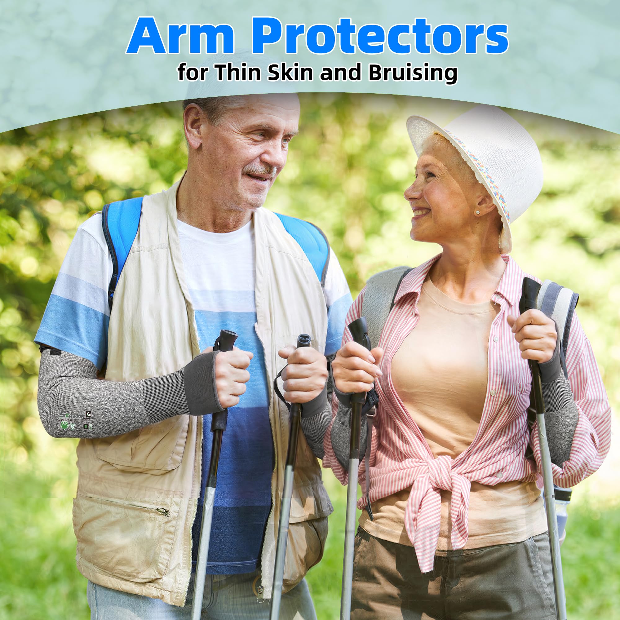 Schwer 18in AIR-SKIN A6 Cut Resistant Arm Sleeves for Gardening, S903 — Amazon image 4