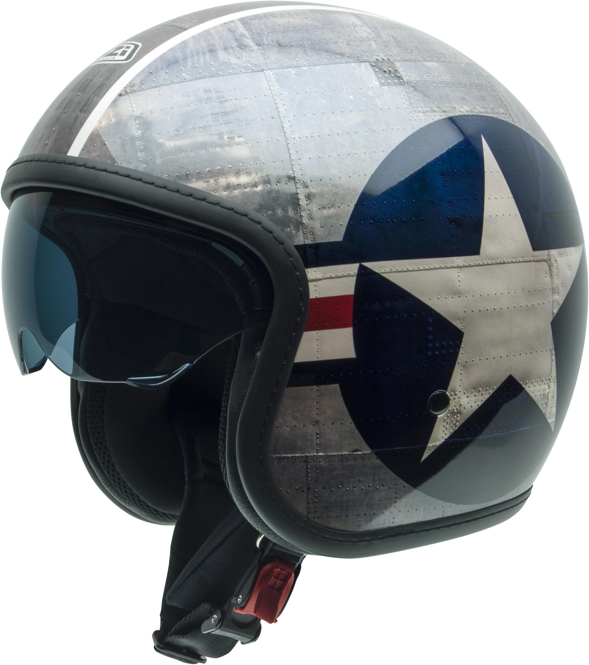 NZI 050369A028L Rolling 3 Sun Helmet with Aeronautical Graphics, Multi-Colour, Size L