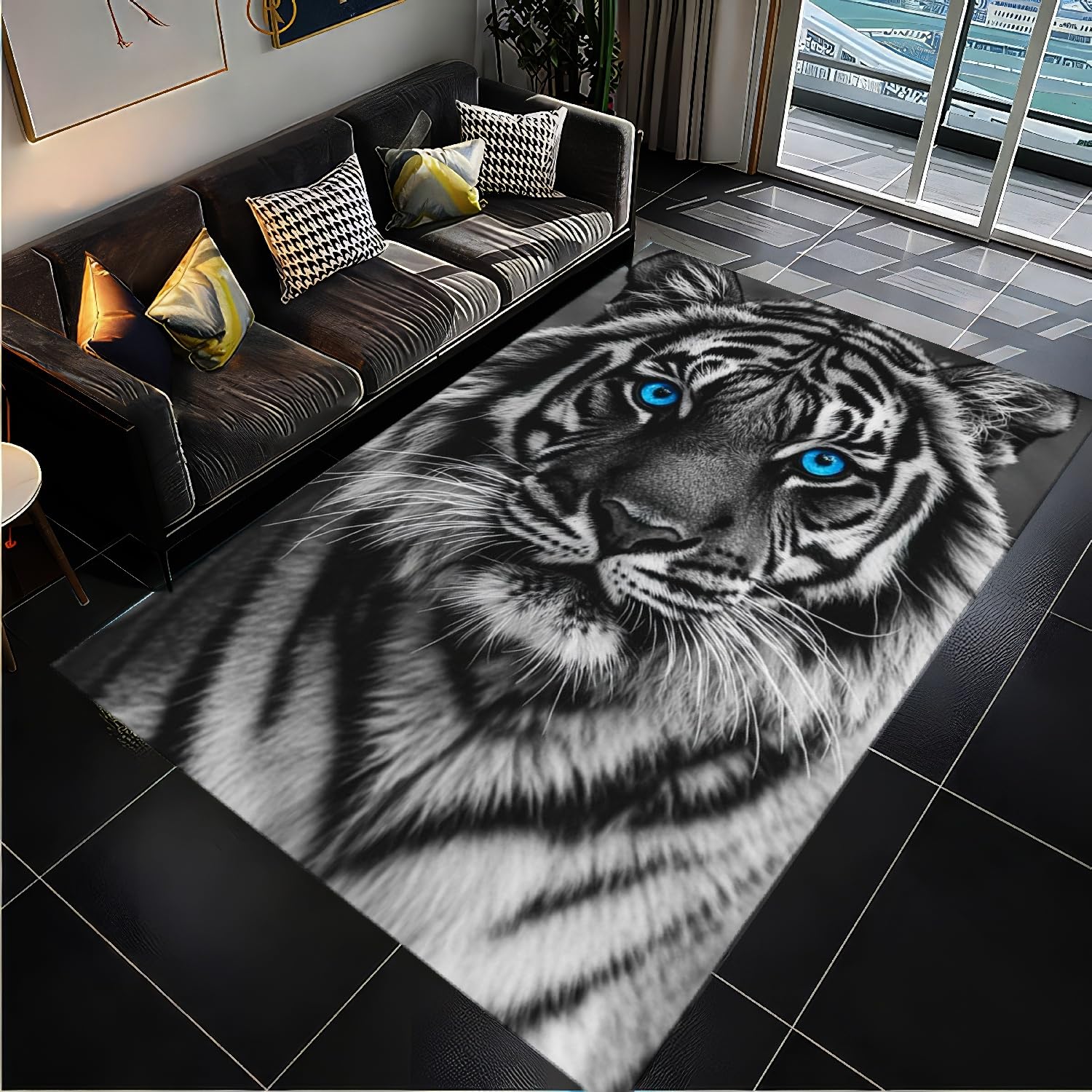Alfombra infantil de león para crear un cuarto de juegos safari divertido de 160x200 cm