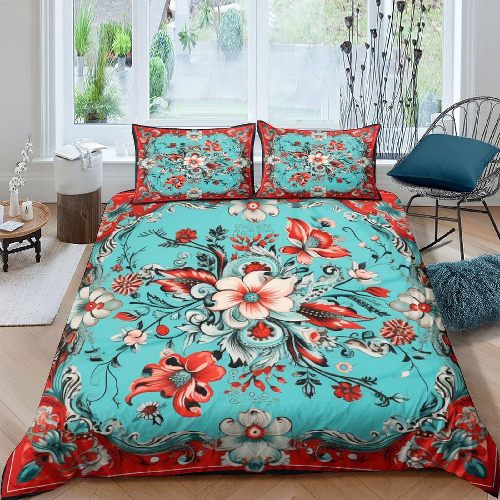 Housse de couette microfibre de qualité supérieure parure chic 3 pièces