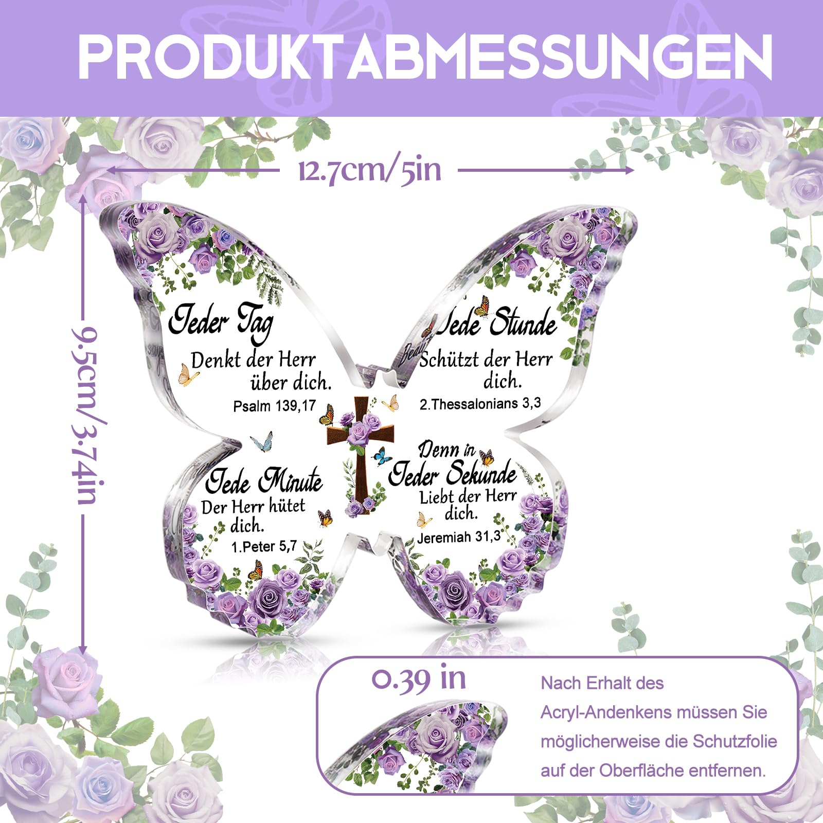 TAGDANK Christliche Make-up-Tasche Mit Bibelvers – Wasserdicht, 23x18 Cm, Inspirierendes Geschenk Für Frauen