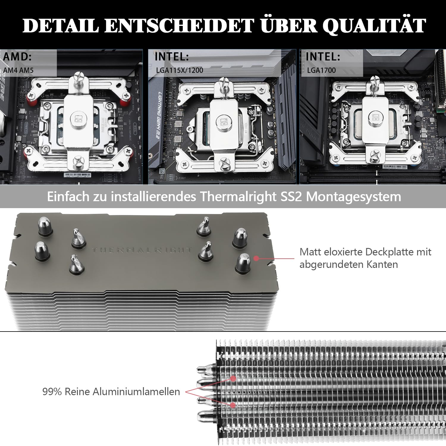 Thermalright Assassin Spirit 120 V2 PLUS CPU chłodnica 4 rury cieplne z technologią AGHP, podwójny wentylator PWM 120 mm, chłodzenie powietrzem CPU, wysokość 154 mm, do AMD AM4 AM5/Intel