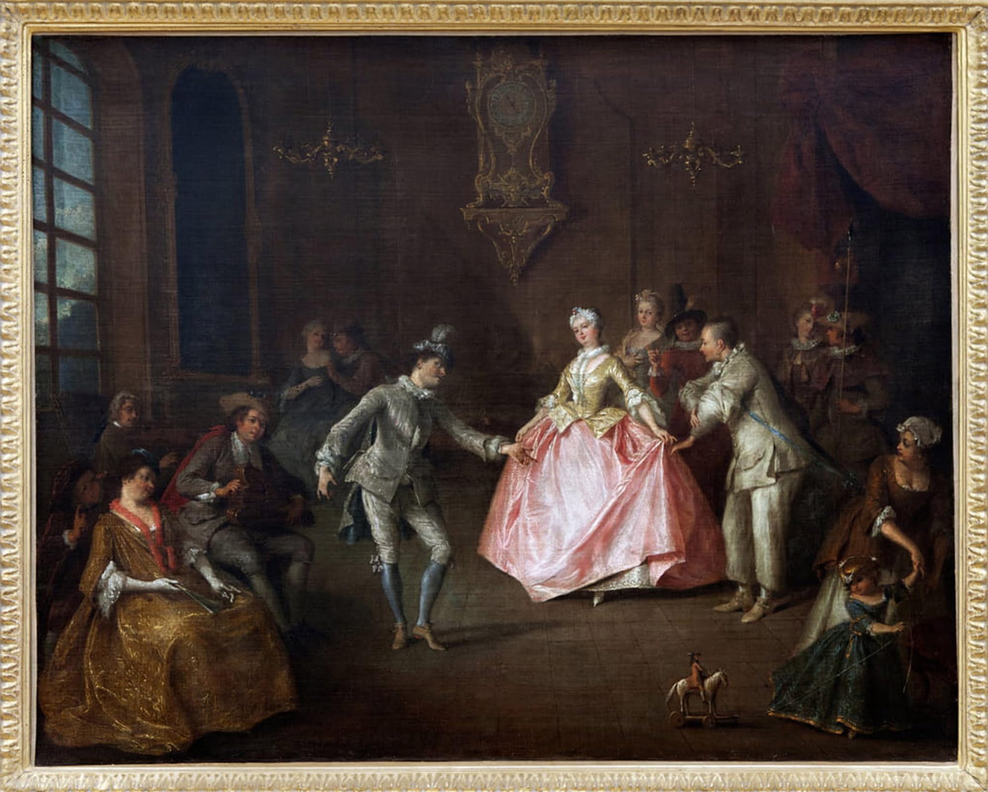 Pintura murales lienzo Antes del baile de disfraces para decorar un dormitorio elegante 5