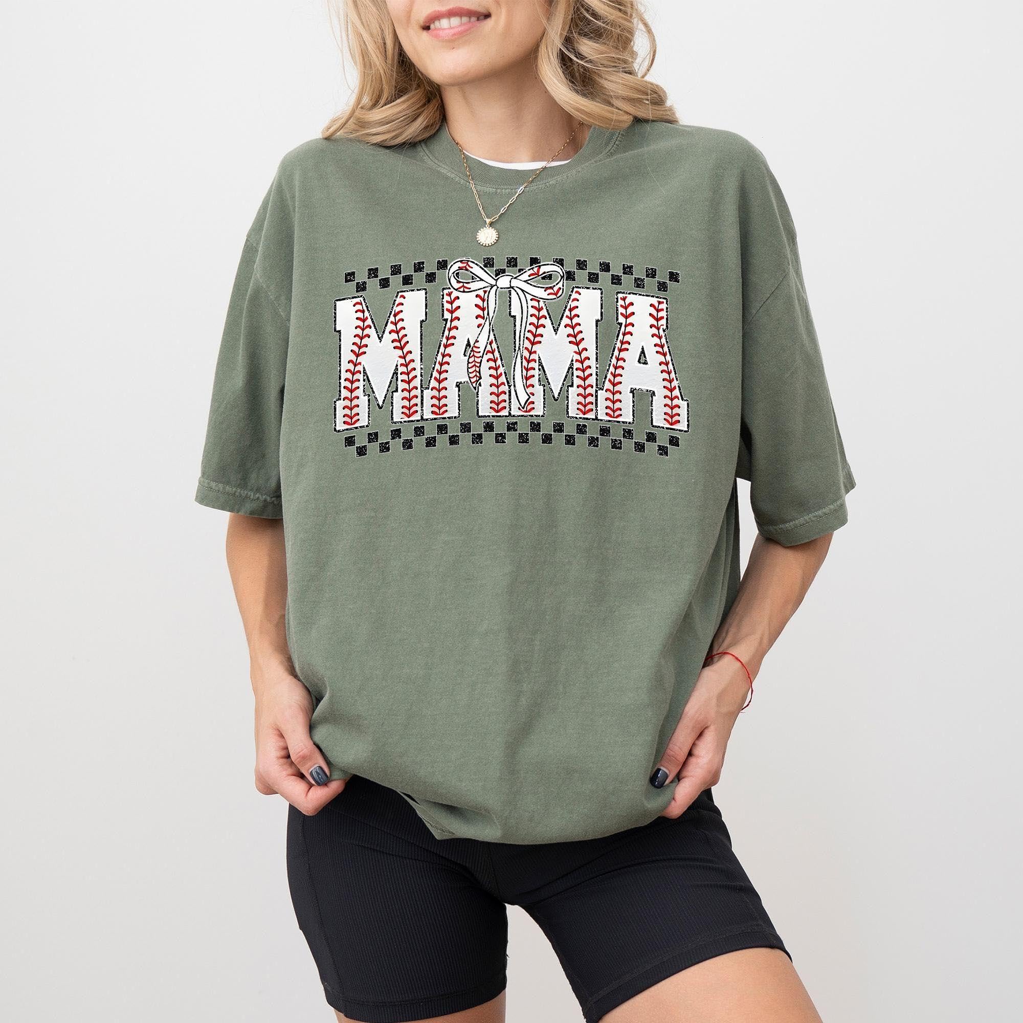 Sports Mom Baseball Mama Shirt Comfo …