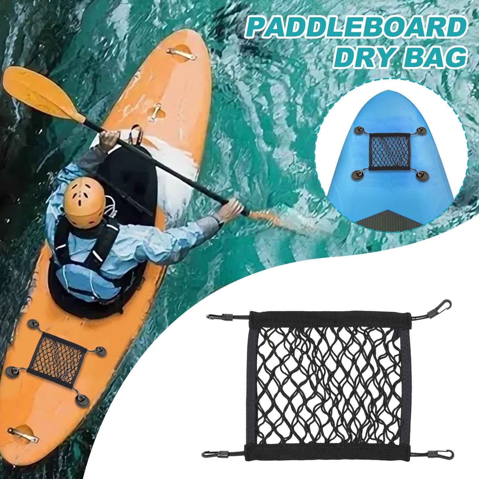 Sac de Pont pour Paddle | Sac Kayak - Porte-Accessoires Élastique Résistant en Filet pour Randonnée Pêche Rivière Camping Voyage