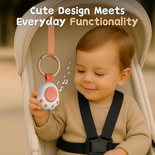 Miniatura 4 de Máquina de sonido portátil para bebés y niños  Máquina de ruido blanco con 33 sonidos relajantes para cochecito, asiento de automóvil, viajes,