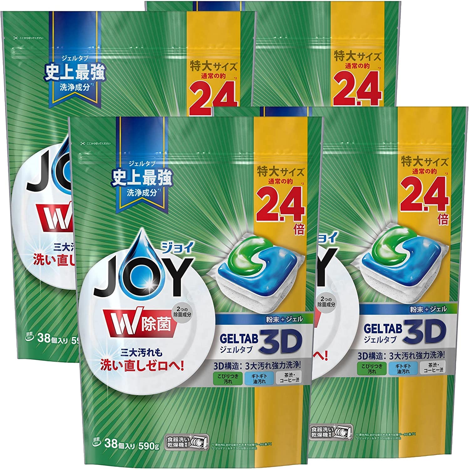 Amazon.co.jp: 【ケース販売】ジョイ ジェルタブ 食洗機用洗剤